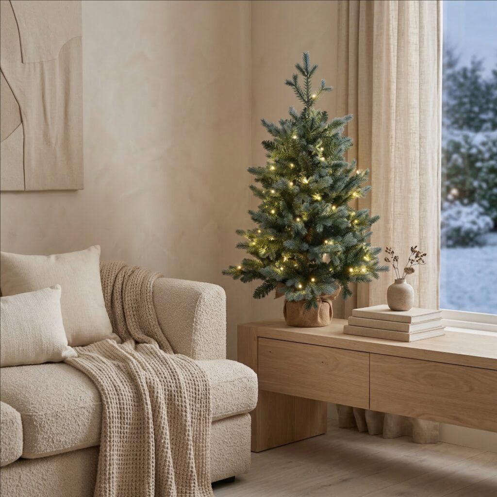 Smrk Modrý 100 LED 90 cm - produktová galerie